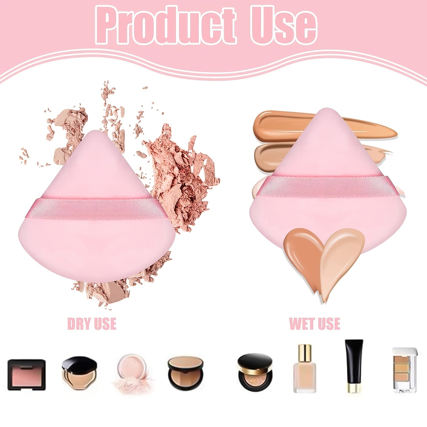 Conjunto de pincéis de maquiagem macios e fofos com cerdas de nylon - Ferramentas cosméticas profissionais para base, pó, sombra e esfumado