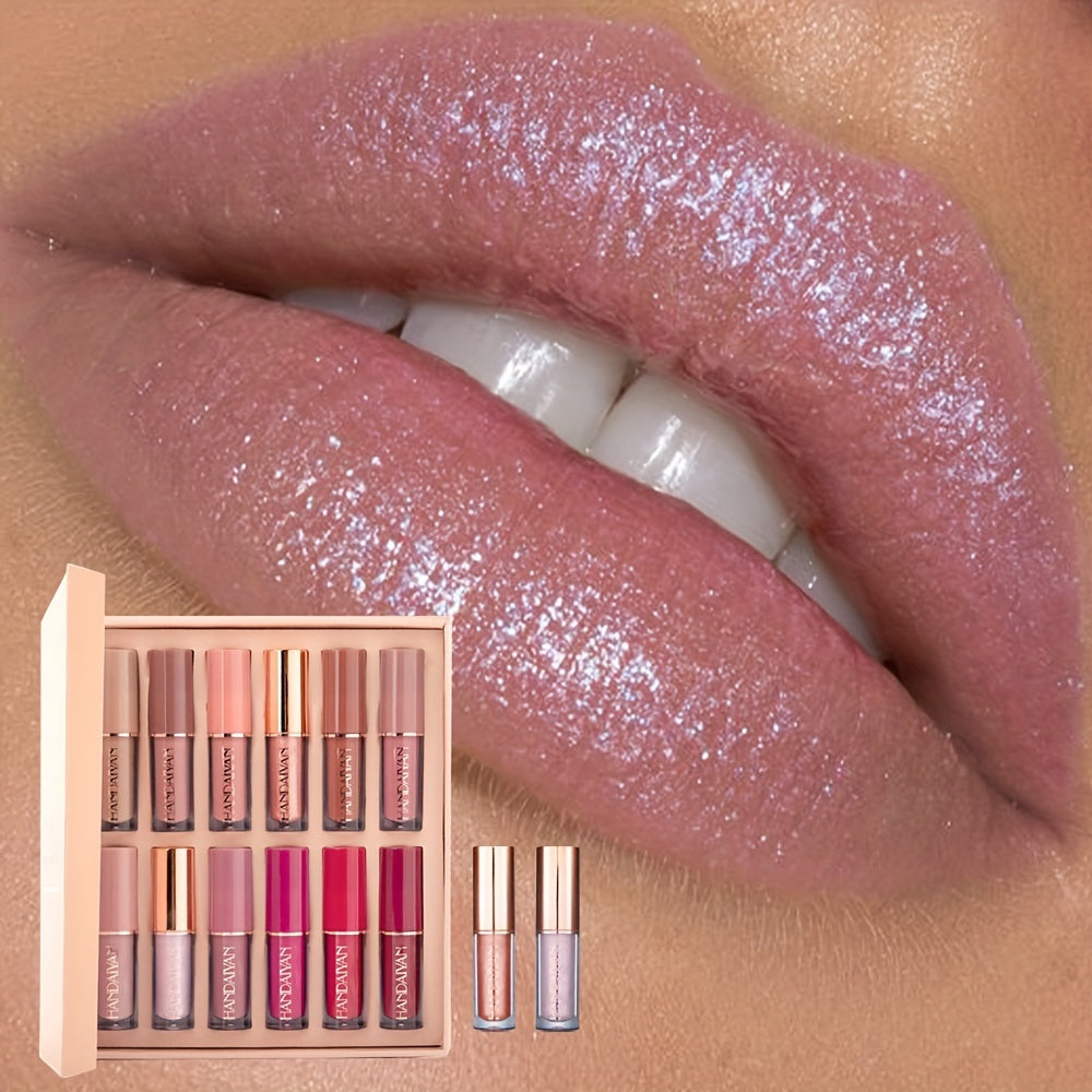 Conjunto de 12 batons de veludo