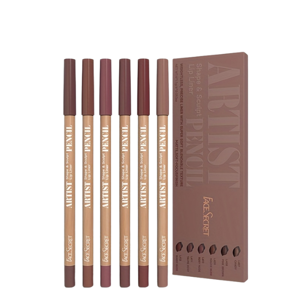 Conjunto com 6 Lápis Delineadores de Lábios