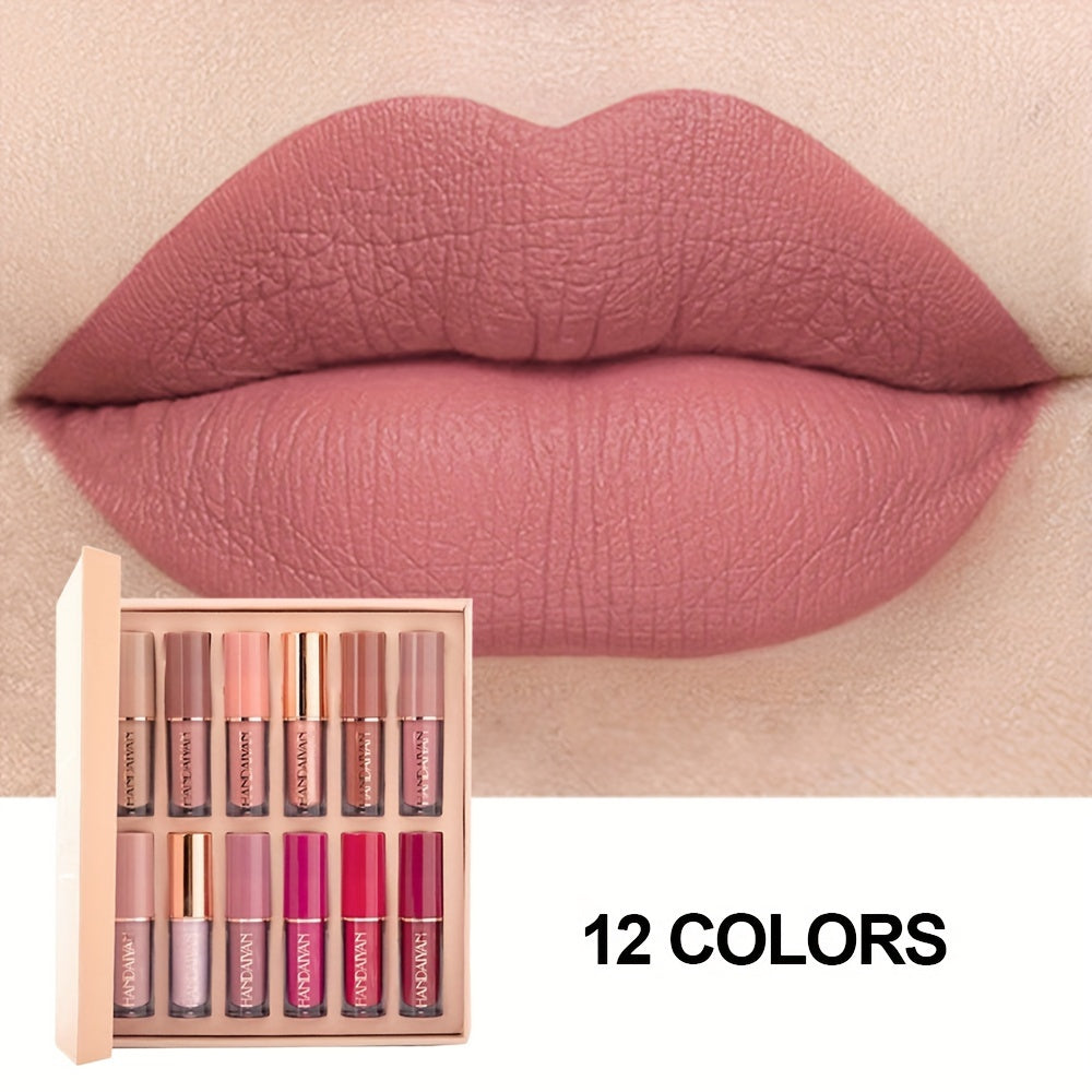 Conjunto de 12 batons de veludo